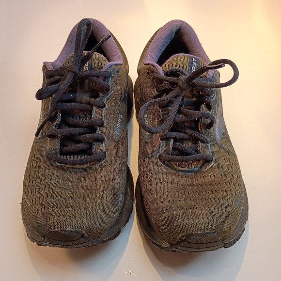 Brooks Shoes - Brooks Ghost 13 Womens Running Shoes Black Grey Purple 1203381B072